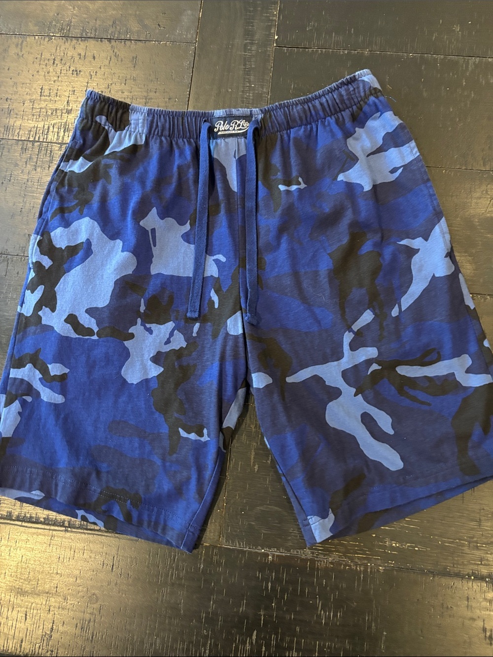 Polo by Ralph Lauren Navy Sleep Shorts Blue Camo Small